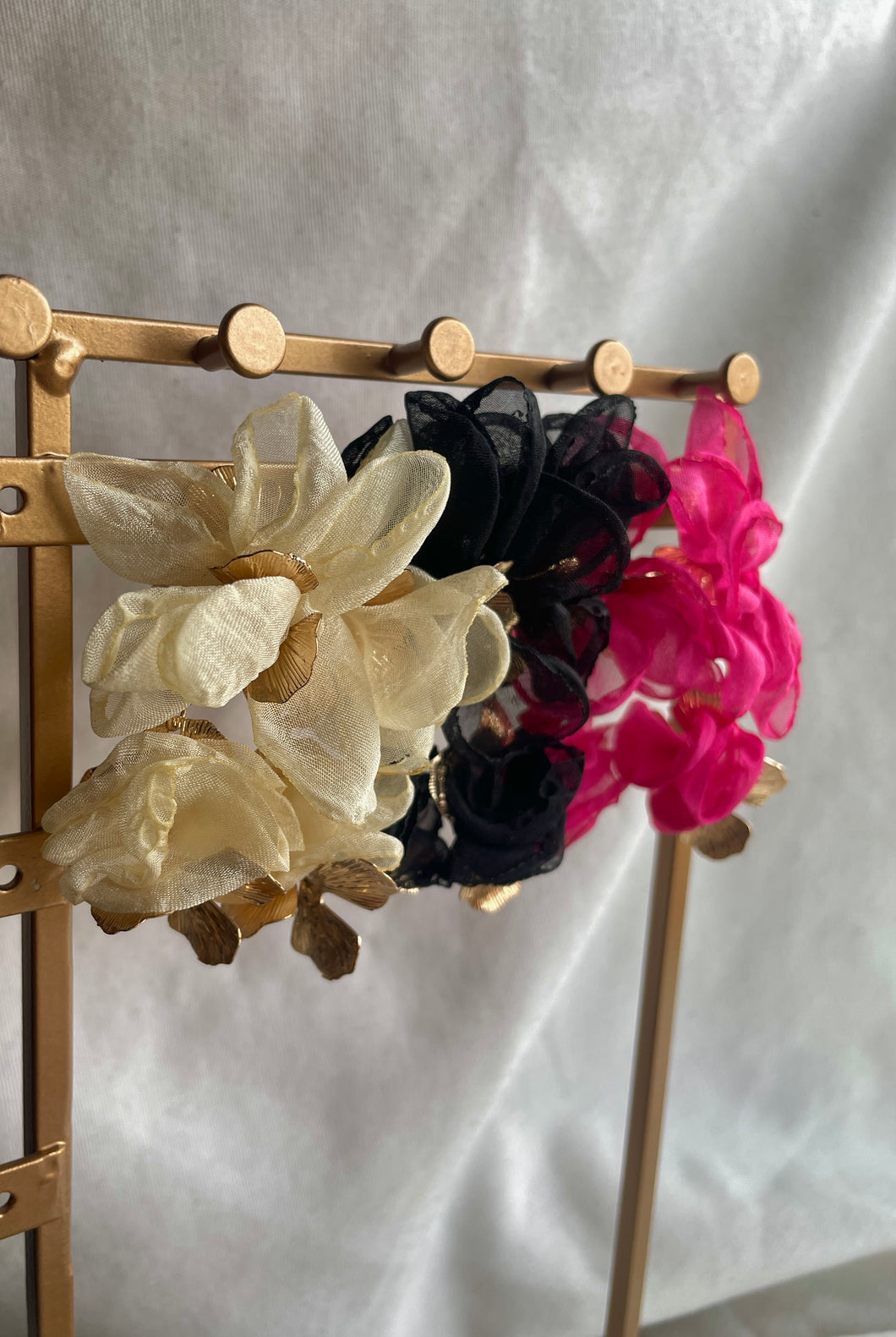 Chiffon Flower Earrings